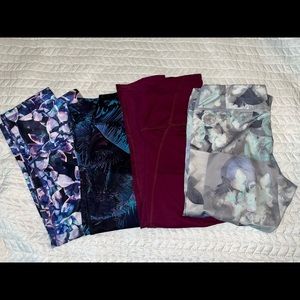Lot 4 yoga capri leggings. Sz: Med. NWOT